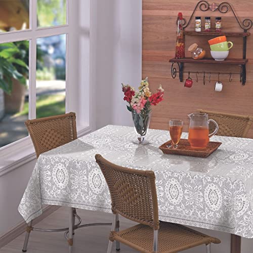 Toalha De Mesa Termica Plastica Retangular 6 Lugares 140x200 tamanho: Renda
