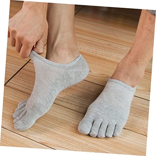 Ushobe 5 Pairs Mesh Five Toe Socks Men's Low Cut Socks Men Loafers Mens Colored Socks Men S Athletic Socks Women S Casual Socks Men Cotton Socks No Show Men Sock Male Low Cut Socks Sports #TOP5