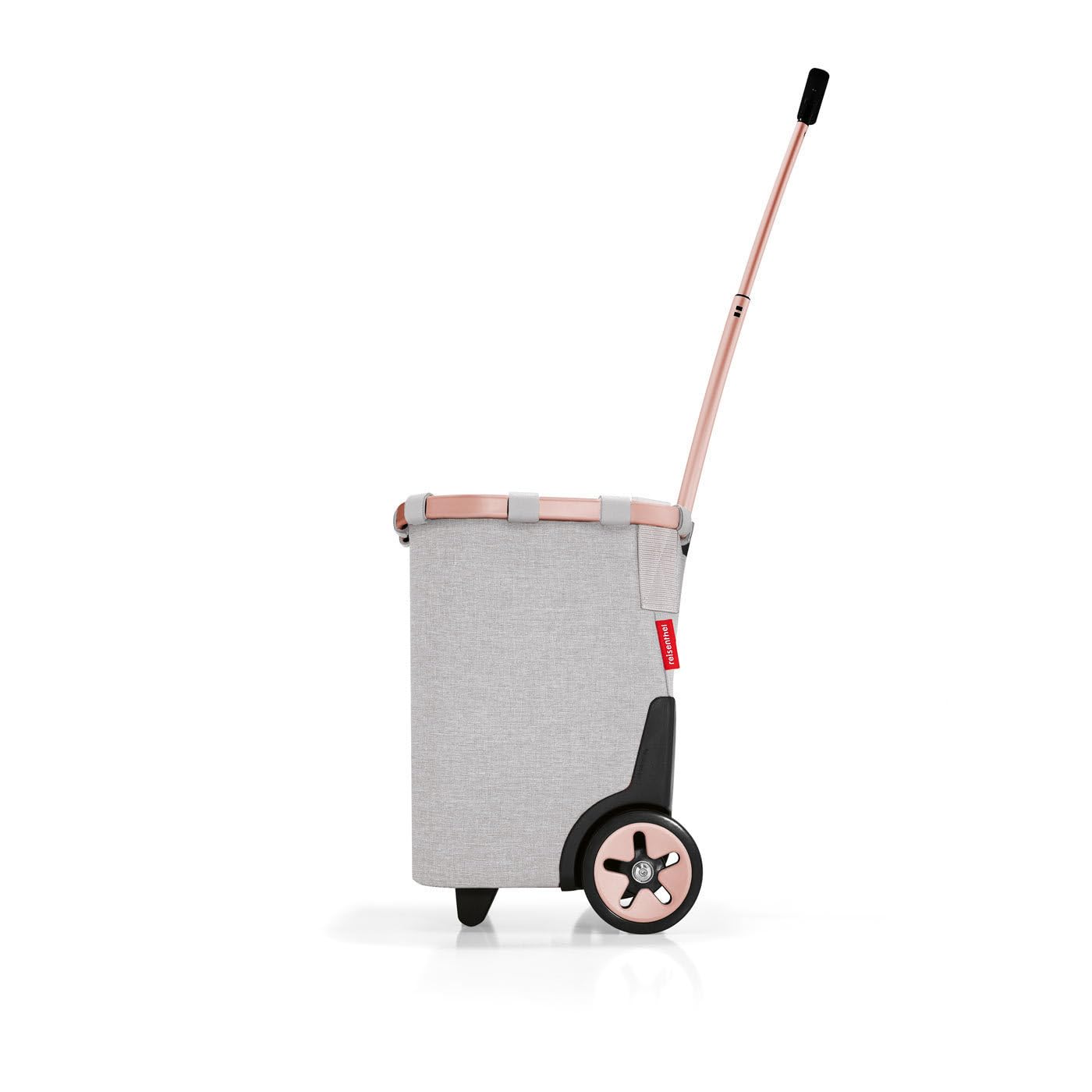 reisenthel carrycruiser Tragbarer Einkaufstrolley mit stabilem Aluminiumrahmen, Schultergurt und herausnehmbarer Netz-Innentasche Aus wasserabweisendem Material, Couleur:Sky Rose