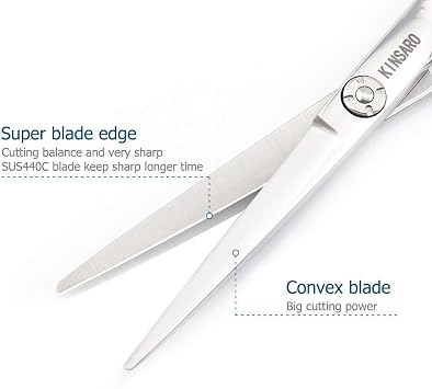5.75 INCH Hair Cutting Scissors Hair Cutting Shears and 5.5 INCH Hair Thinning Shears Barber Scissors 440C Kinsaro