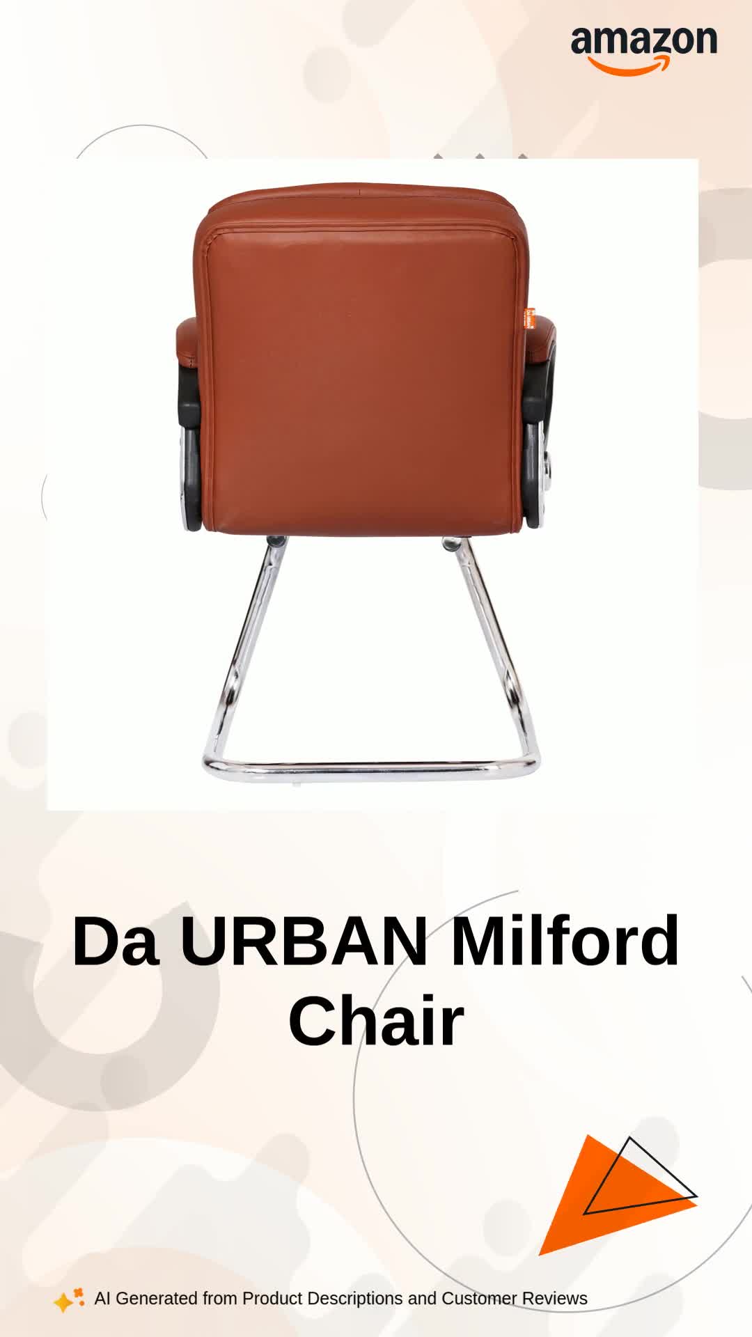 Da URBAN® Milford Leatherette | Heavy Duty Metal Frame| Visitor