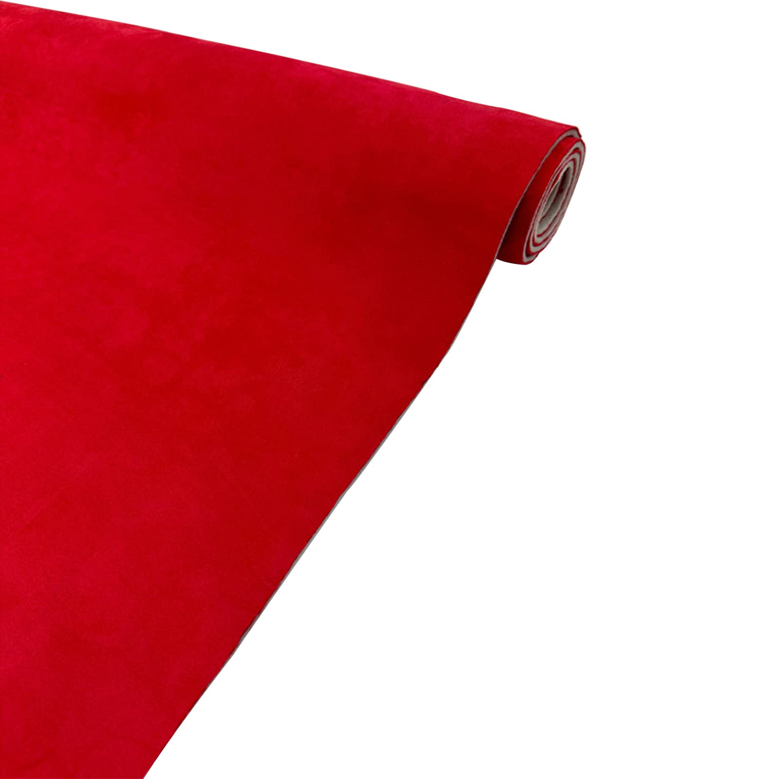 TeemallRed Suede Headliner Fabric with Foam Backing Automotive Roof Upholstery Headliner Fabric Craft Foam Backing for Car Replacement/Repair (60"×96")