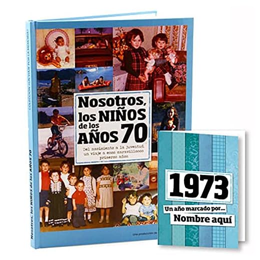 Calledelregalo 1973 Libro' Nosotros, los niños de los años 70' más tarjeta personalizable de 1973
