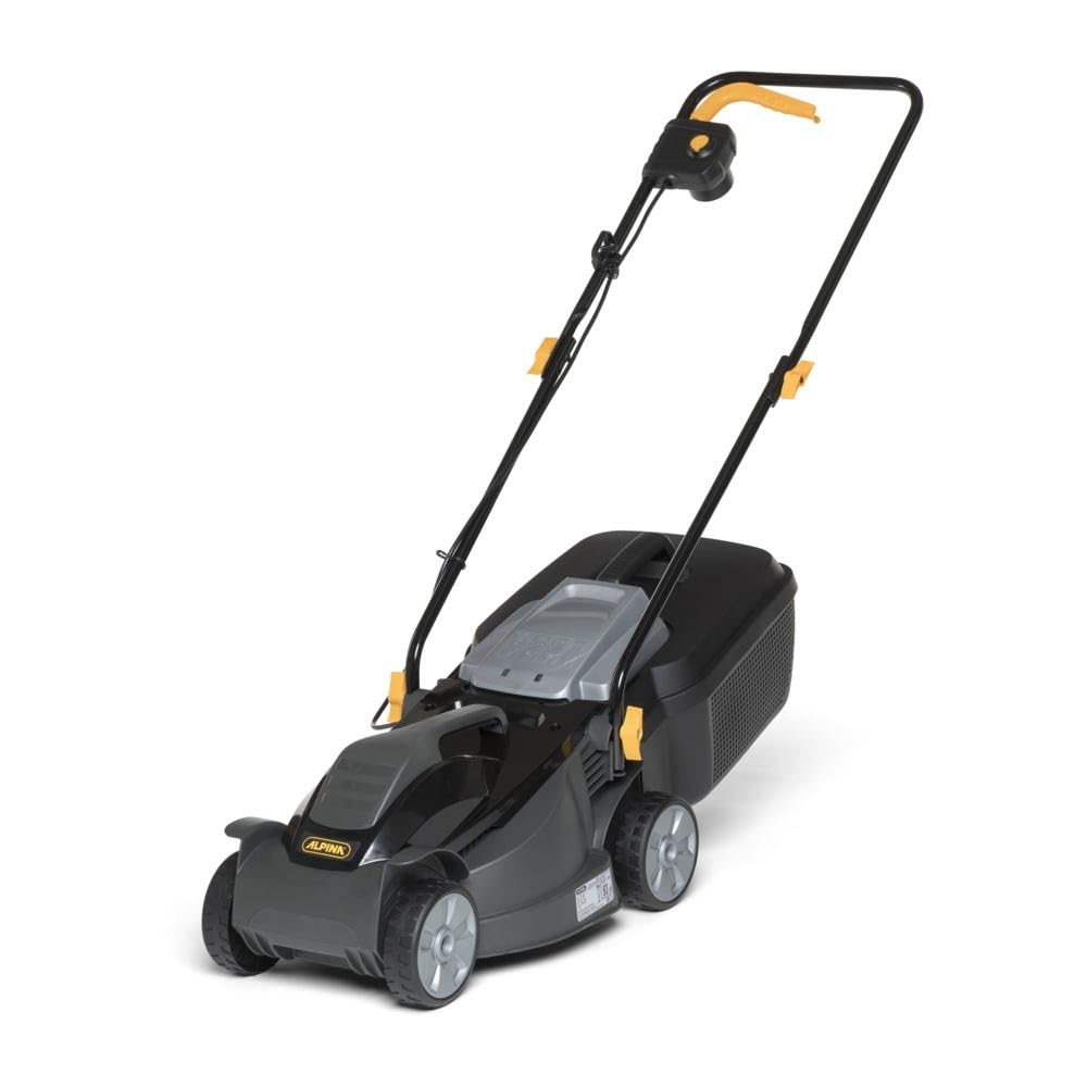 Alpina Rasaerba Elettrico BL 320 E, Larghezza Taglio 32 cm, Motore da 1000 W, fino a 300 m², Altezza di Taglio Regolabile in 3 Posizioni, Sacco di Raccolta da 25 l - 3