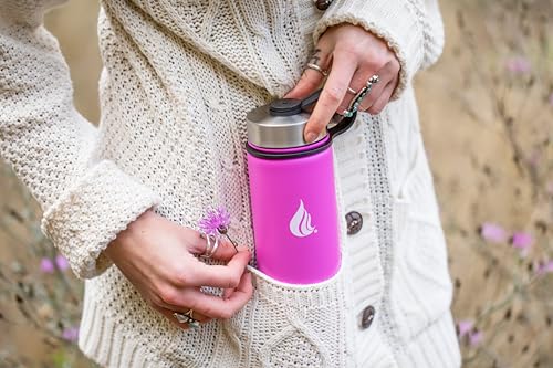 Image of HYDRO CELL Stainless Steel Insulated Water Bottle with Straw - For Cold & Hot Drinks - Metal Vacuum Flask with Screw Cap and Modern Leakproof Sport Thermos for Adults (Fuchsia 18oz)