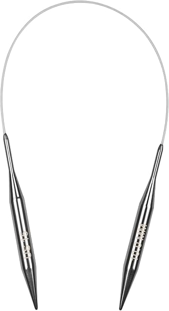 Aeelike 10mm Circular Knitting Needles 40cm, Short Round Knitting Needles with Flexible Cable, Metal Circular Needles for Hats, Fixed Circular Knitting Pins for Chunky Wool Small Projects, Size US 15