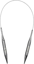 Aeelike 40 cm Rundstricknadel Set, 10,0 mm Edelstahl Rundstricknadeln mit Farbiges Stahlseil, Metall Rundstricknadeln Set, Ergonomische Stricknadeln Rundstricknadel für Schals, Decken, Teppiche