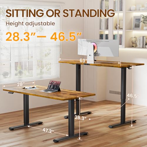 Electric standing desk adjustable