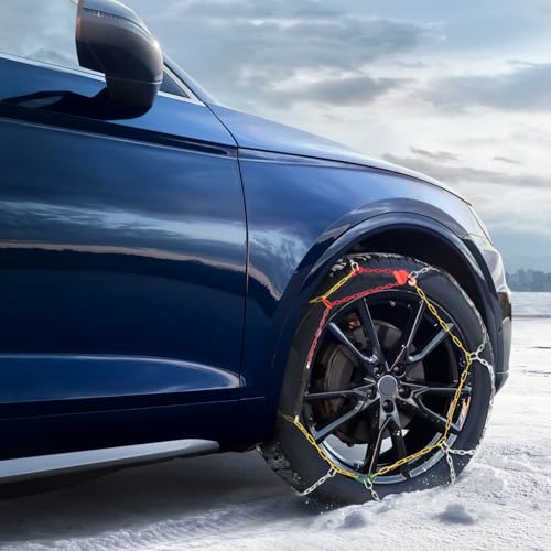 Snow Chains, Tire Chains, Snow Tire Chains for Car/SUV/Pickup Trucks, Applicable Tire Width 165-275mm, Reusable Universal Emergency Traction Snow Chains- Set of 2 - Image 5