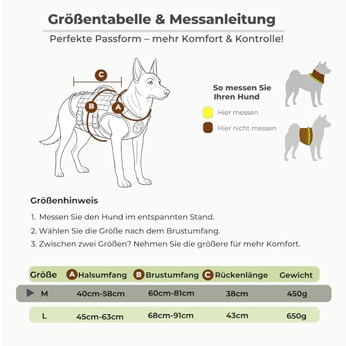 EpicRove Hundegeschirr für mittelgroße & große Hunde – Modell RoveVest Air, leicht & atmungsaktiv, verstellbar, ideal für Spaziergänge, Wandern & Outdoor-Abenteuer