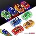 Track Cars Magic Toy Gifts 4 Pack Replacement Track Cars for 3 4 5 6 7 8 Years Old Kids Boys Girls Toy Track Cars with 5 LED Lights Glow in The Dark Compatible with Most Tracks