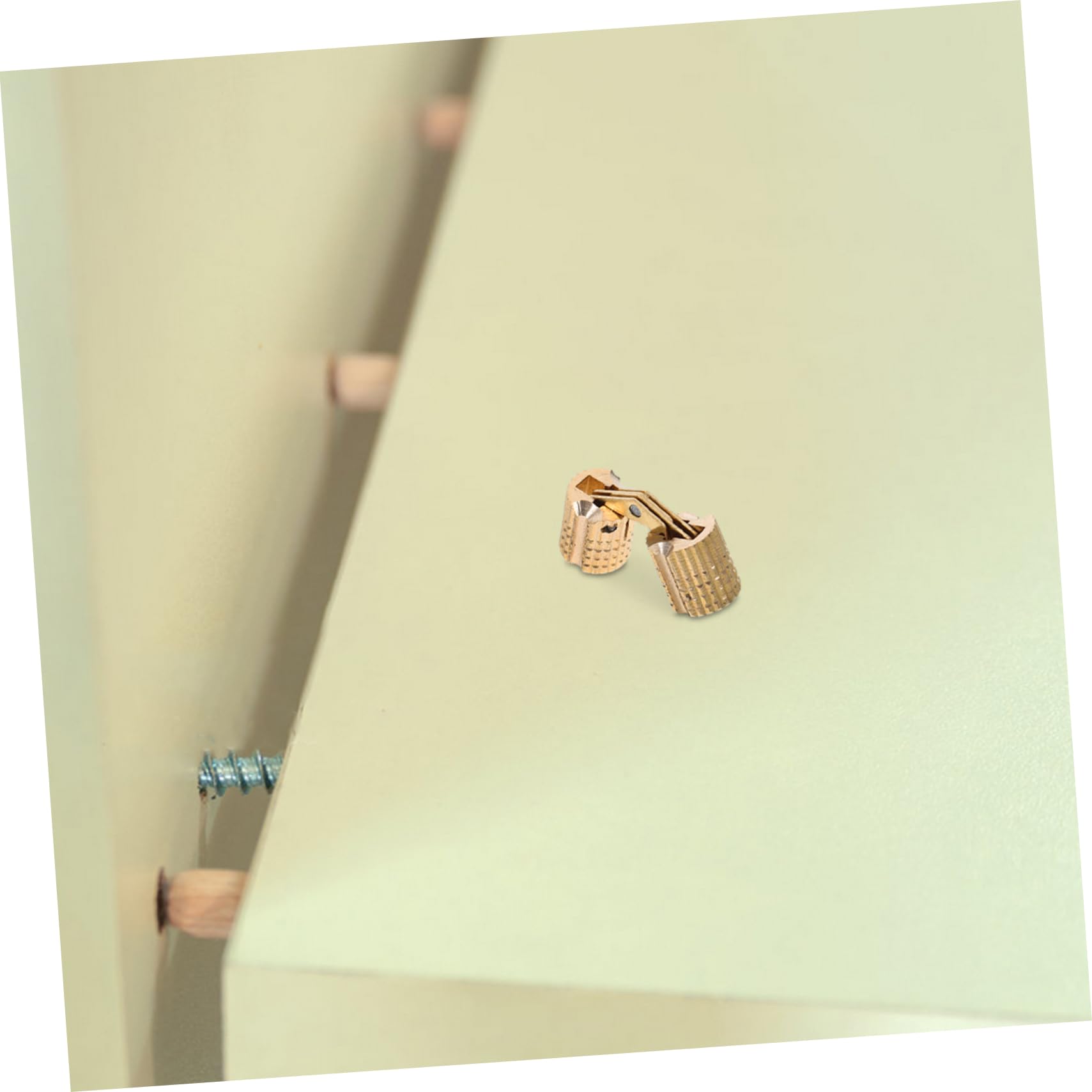 Cerniera Nascosta a Barilotto in Ottone 10mm per Porte in Legno e Alluminio, Pieghevole Salvaspazio Installazione Intuitiva, Cerniere Nascoste per Cancelli e Porte da Garage, Uso