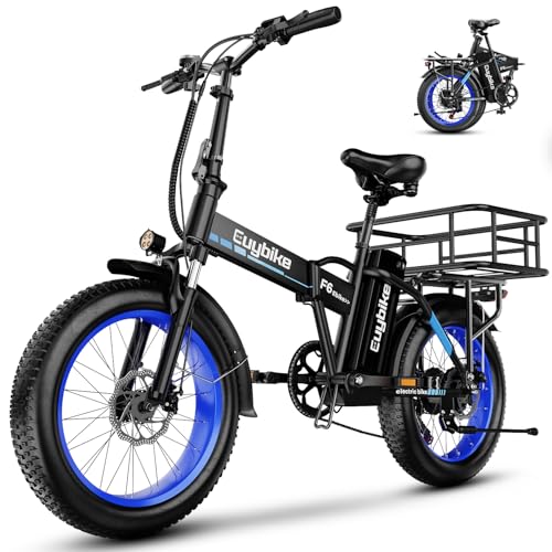 Image of 1000W Folding Electric Bike,48V 20AH Removable Battery E Bike,80 Miles Max Range Electric Bike for Adults,20 inch Fat Tire Foldable ebike,Adult Electric Bicycle for Commute Beach Snow