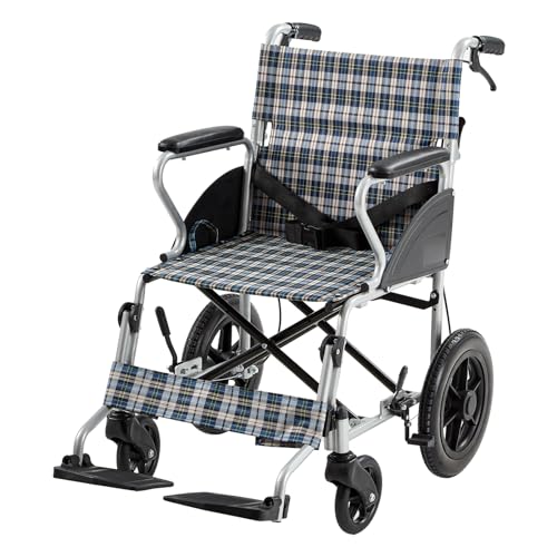 Zurcheel 介助用車椅子 車椅子 介助型 折り畳み式車椅子 軽い車椅子 アルミ製 コンパクト 介助ブレーキ付き 外出用 室内用(MOVAIDAIR モバイドエアー)