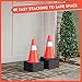 RoadHero 8 Pack Traffic Safety Cones 18 Inch, PVC Cone with Black Weighted Base, Orange Cones with Reflective Collar, Cones for Parking Lot, Construction Events, Road Safety