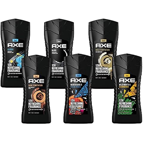 AXE 3in1 Duschgel Showergel Shampoo 6x 250ml beliebte Duftrichtungen, Body Face Hair Wash, Männerduschgel für langanhaltende Frische, dermatologisch getestet, intensive Pflege für Herren Männer Men Cover
