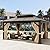 DWVO 10x12ft Hardtop Gazebo Double Roof Polycarbonate Canopy Outdoor with Netting and Shaded Curtains, Aluminum Frame Garden Tent for Patio, Backyard, Deck and Lawns, Brown