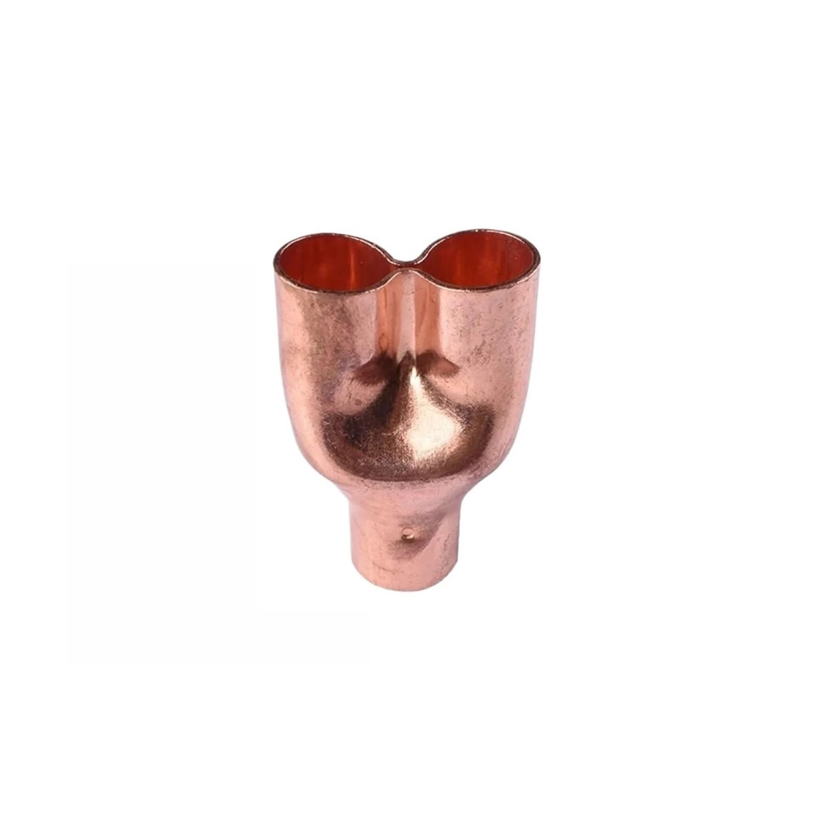 Toma de soldadura de tubo, soldadura de alimentación final, reducción Y en forma de pantalones, divisor de 3 vías, instalación de tuberías de cobre, aire acondicionado(54x35x35mm)