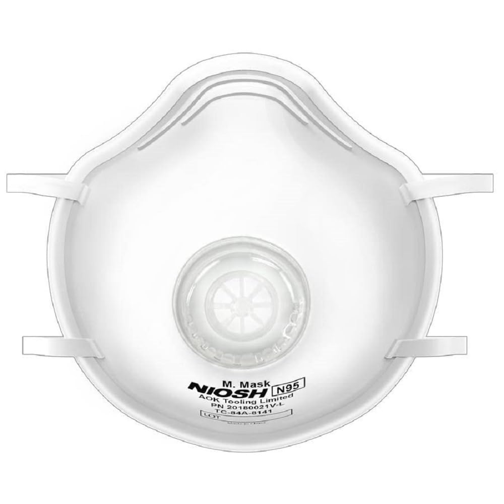MAGID N95 Respirator Masks with Metal Nose Clips & Latex