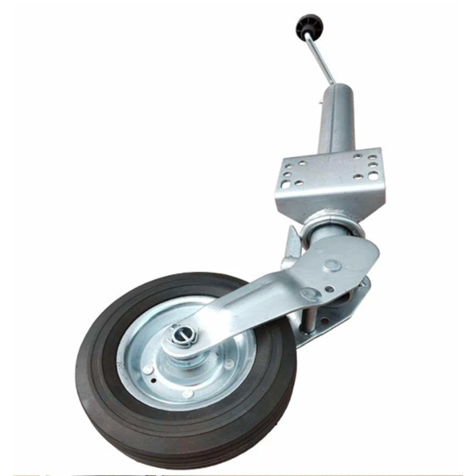 Podnośnik samochodowy z kółkiem do przyczepy, wytrzymały, przykręcany podnośnik obrotowy, automatyczne koło podporowe, średnica rury 60 mm, 440 kg, jockey 8"