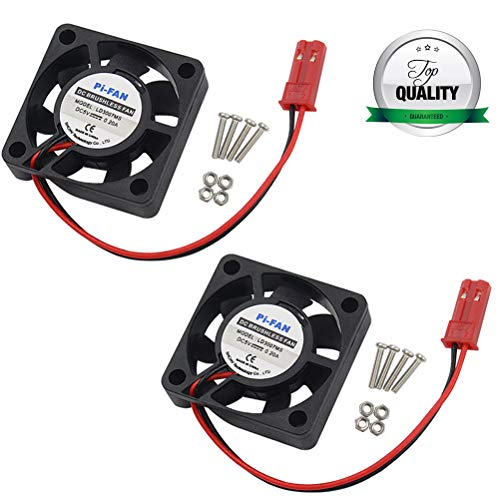 2 ventiladores Raspberry Pi de 5 V, Raspberry Pi DC sin escobillas ventilador de enfriamiento del disipador de calor del radiador conector separador