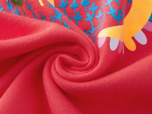 Image of Babyroom Girls Matching Doll&Toddler 4 Piece Cotton Pajamas Toddler Christmas Sleepwear