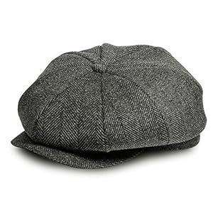 Schirmmütze Herren Schiebermütze, Gatsby Flatcap Herren Ballonmütze Tellermütze Newsboy Hut Baker Boy Mütze 8-Panel Schiebermützen Shelby Schirmmützen für Herren Sommer/Winter Einstellbare Größe