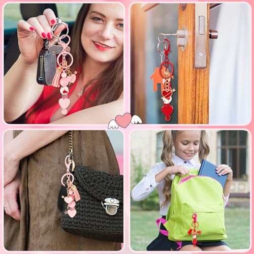 Llaveros con cuentas y borlas de cuero para regalar en ocasiones especiales y eventos DIY 5