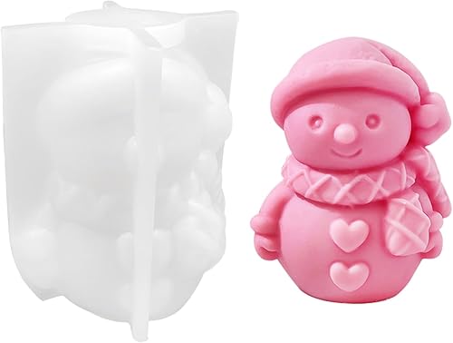 Molde de vela de Navidad para hacer velas, molde de silicona 3D para fundición de resina, bricolaje de yeso, arcilla polimérica, decoración del