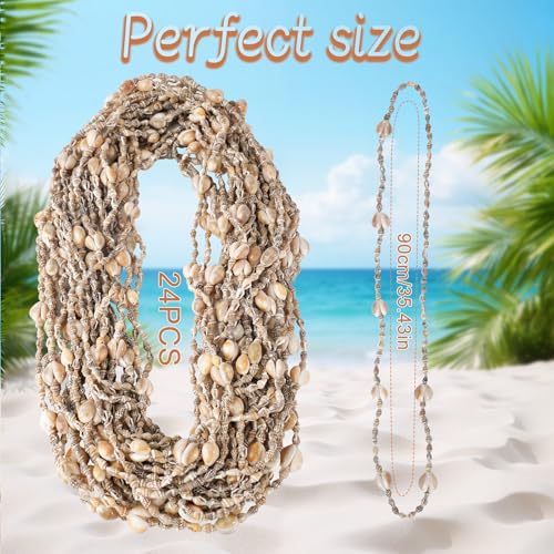 Hawaii Shell Luau Leis Bulk Sea Shell Leis Natural Tahitian White Nassa Necklace Summer Beach2