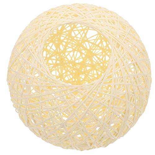 Operitacx Rattan Wicker Lampshade 5.7 Inch Boho Style Pendant Light Cover Ceiling Lamp Shade for Dining Room Bar Bedroom