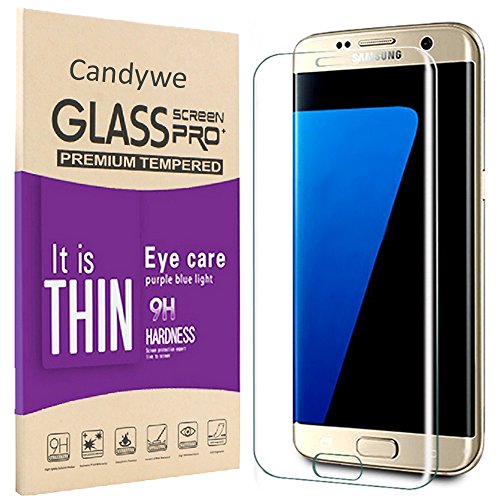 Galaxy S7 Screen Protector,Candywe Full Coverage Samsung s7 Tempered Glass Screen Protector,HD Clear No Bubble Screen Protectors for Samsung Galaxy S7
