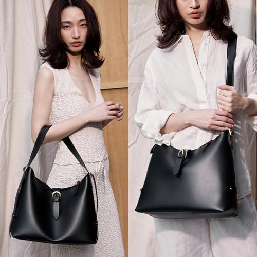 Bolso Hobo de cuero vegano vintage para mujer miniatura 7