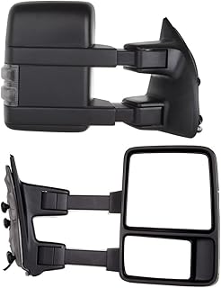 ASTOU Towing Mirrors Power Adjustable High Reflectivity w/Turn Signal Indicator & Heated Convex Mirror Fit for ford for F250 F350 F450 F550 Super Duty 1999-2007