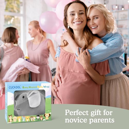 Image of Baby Colic and Gas Relief, Heated Tummy Wrap for Newborns Belly Relief by Soothing Warmth, Baby Heating Pad Swaddling Belt Relief & Soothe Gas, Colic and Upset Stomach for Newborn to Toddler(Elephant)