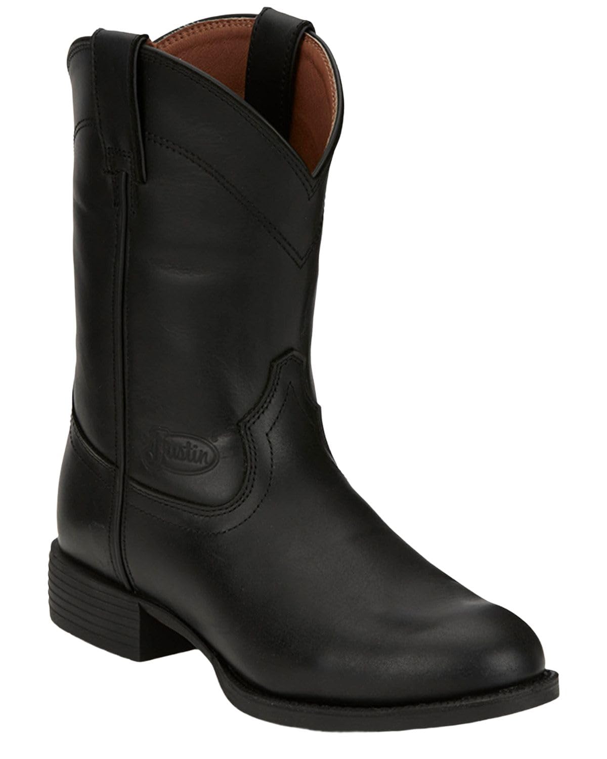 Justin Kilgore 10" Stampede Roper Men's Boots, Premium Leather, J-Flex Insole, Round Toe, Oil & Slip Resistant Rubber Outsole