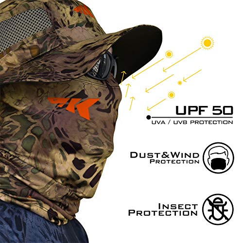 Image of KastKing Sol Armis Neck Gaiter - UPF 50 Face Mask - UV Sun Protection Mask for Men & Women, Fishing, Hiking