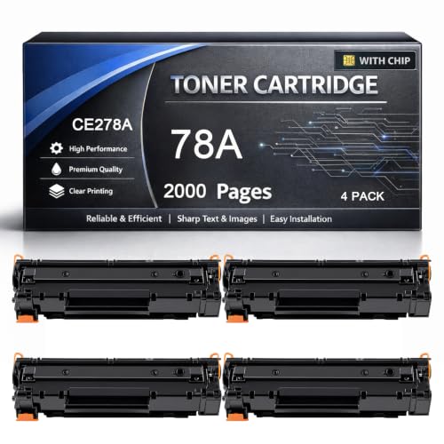 Toner CE278A noir pack de 4 pour LaserJet Pro P1606dn