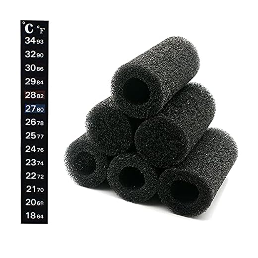 IAFVKAI 6 pièces pré-Filtre éponge Aquarium Mousse éponge Rouleau Couvercle de Filtre d'admission Pompe à Air Filtre de Remplacement pour Aquarium Accessoires L