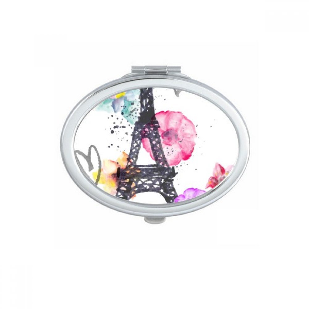 Miroir portable Tour Eiffel France Paris aquarelle cadeau mignon