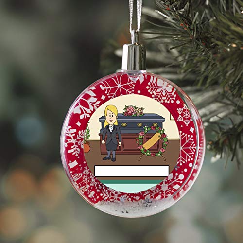 PrintedPerfection.com Personalized StoryLine Cartoon Caricature Snow Globe Christmas Ornament: Truck Driver - Female