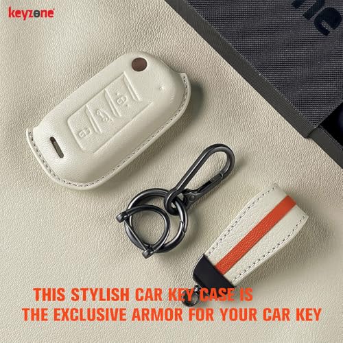 Image of keyzone royal leather key cover for Mahindra Thar Roxx, Thar, Bolero, Scorpio, XUV700, XUV400, XUV3x0, XUV300, TUV300, Marazzo