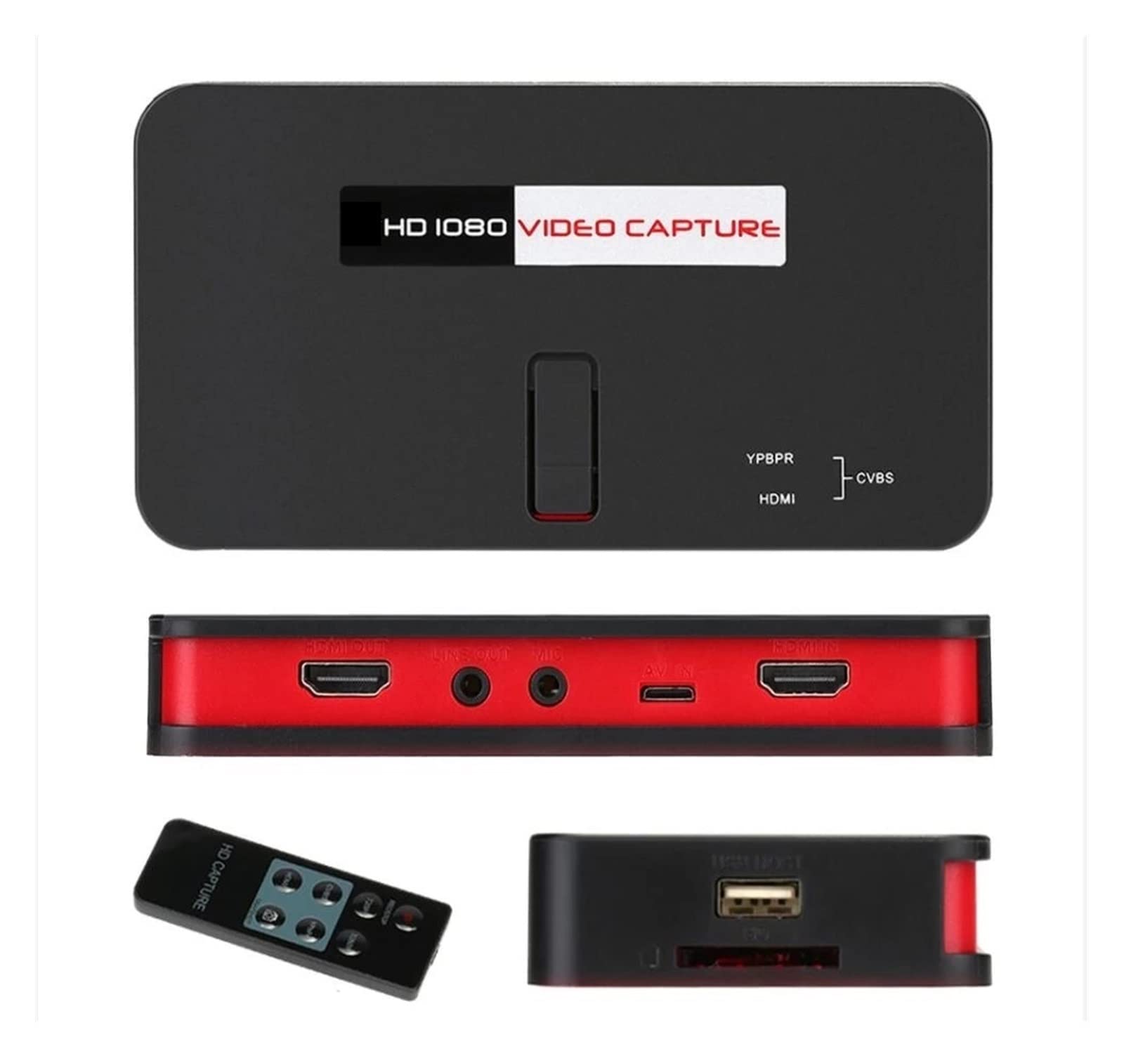 Przechwytywanie gier HD 1080P AV/Ypbpr Rejestrator przechwytywania wideo na dysk USB Karta SD