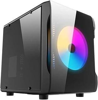 Tbaobei-Baby Cajas de computadora Panel Lateral Transparente del Micro-ATX Mini-ITX Caja de la computadora PC 285 * 285 * 225 mm (Color : Black, Size : One Size) free shipping