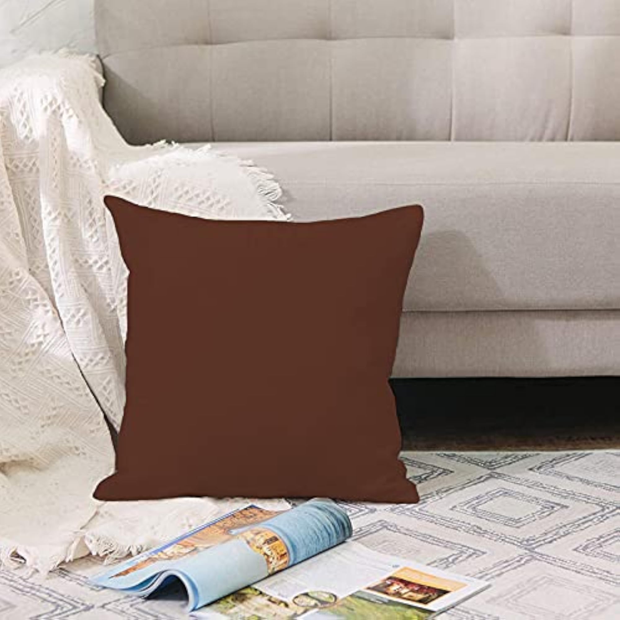 Envelope Clouser Cushion Cover Brushed Microfiber Set of 5