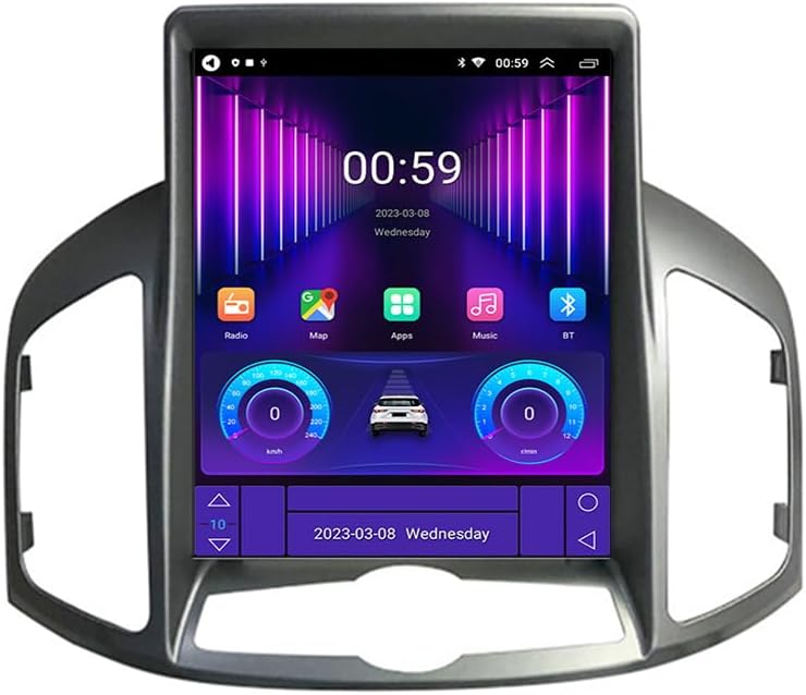 Android 15 Double Din Car Stereo touch screen car stereo For Chevrolet Captiva 1 2011-2016 with Bluetooth GPS Navigation WiFi FM Radio USB/SWC/Plug and Play Support Carplay&And V 2 4 Core Wifi 4+64GB