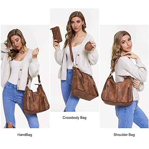 Hobo Bags for Women Handbags Purses Ladies Shoulder Bag Boho Crossbody Purse Vegan Leather - Image 3