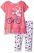 Kidtopia Girls' Bicycle Hearts with Peplum and Heart Print Legging Tunic Set