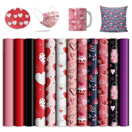 Valentine Transfer Sheets, 12 Pcs 12