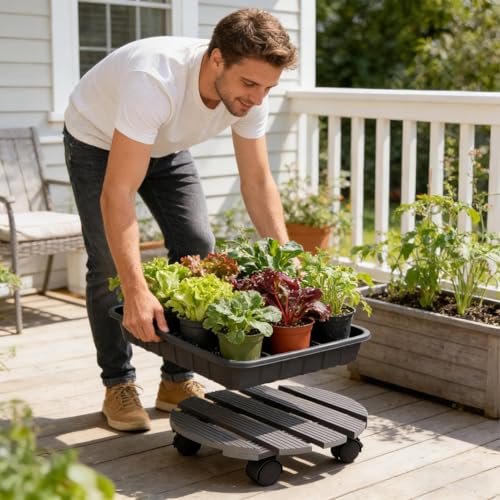 Table de plantation d'extérieur imperméable avec dessous de sol à roulettes pour charge